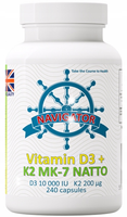Navigator Witamina D3 10000 IU K2 MK-7 Natto 200 mcg 240 kapsułek