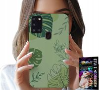 ETUI DO SAMSUNG GALAXY A21s - ZIELONE LIŚCIE ROŚLINNE WZORY PLECKI