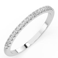 pierścionek z białego srebra 925 z diamentem (brylantem) 0,14 ct lab