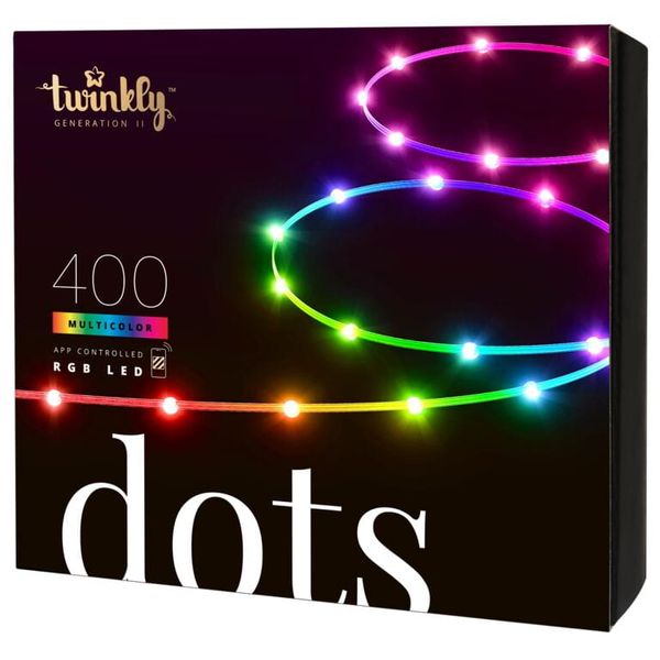 Inteligentna taśma Twinkly Dots 400 LED RGB 20 m, czarne zdjęcie 1
