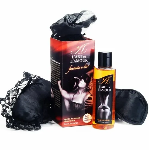 extase sensual zestaw fantasy dla dwojga - maski i olejek mango 100ml na Arena.pl