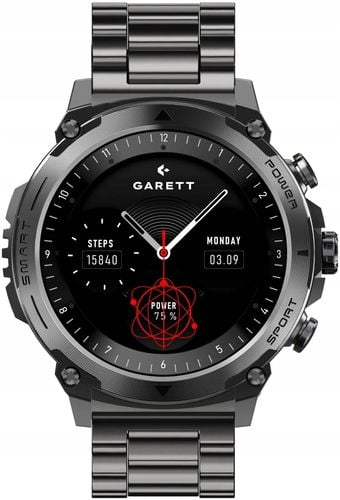 Smartwatch GARETT Atom Stalowy Czarny na Arena.pl