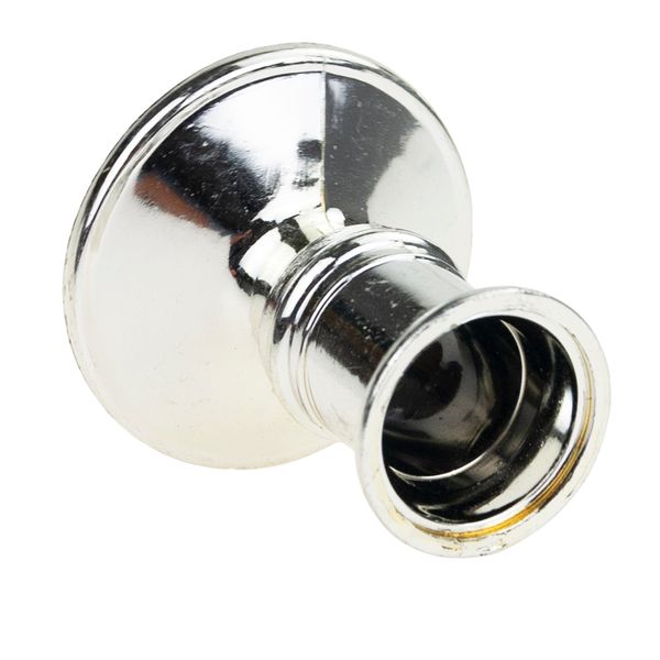 ŚWIECZNIK PLASTIKOWY POJEDYNCZY STOŻKOWY DO ŚWIEC DŁUGICH SREBRNY na kolędę zdjęcie 3