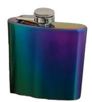 Piersiówka ze Stali Nierdzewnej 6 OZ Tęczowa