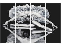 OBRAZ BALLERINA LUSTRZE CZARNO BIAŁY