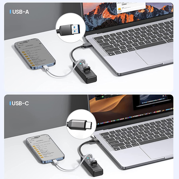 Orico Hub USB-C 2x USB-A 3.1 + USB-C czarny zdjęcie 7