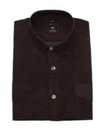 Koszula męska sztruksowa brązowa gładka L