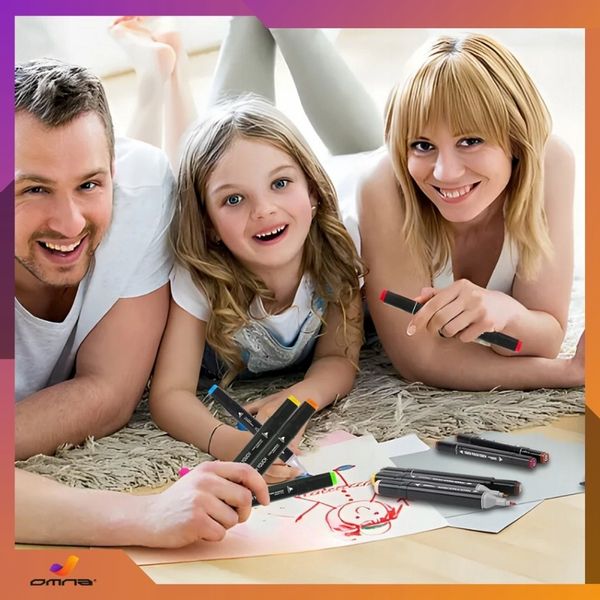 Markery alkoholowe flamastry mazaki pisaki dwustronne touch podstawka 168 zdjęcie 3