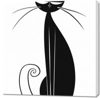 Obraz 100x100cm Czerń Kocicy