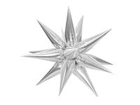 Balon foliowy "Gwiazda 3D", 26 cali (70 cm), srebrny