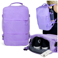 plecak turystyczny podróżny bagaż podręczny do samolotu - fiolet