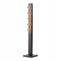 Lampa Podłogowa SENSO Regulowana Czarny Złoty Abażur 1xE27 1xmini GU10 Dom