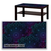 BLAT SZKLANY IKEA LACK Mandala z Twoim napisem 90x55cm 027a