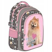 PLECAK 4-KOMOROWY MY LITTLE FRIEND SWEET POMERANIAN ST.MAJEWSKI