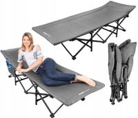 Leżak Składane Łóżko Turystyczne Kempingowe Polowe Pokrowiec 190x70cm ENERO