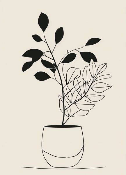 Plakat 13x18cm Prostota Doniczki zdjęcie 1