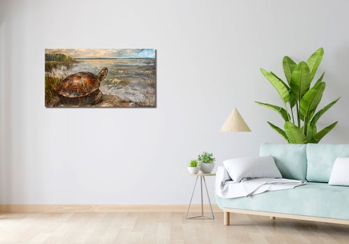 Obraz 100x50cm Nadmorski Żółw na Arena.pl