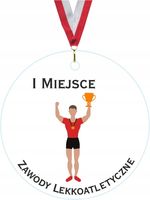 MEDAL Z PLEXI 5 cm z nadrukiem UV zawody lekkoatletyczne duży wybór wzorów
