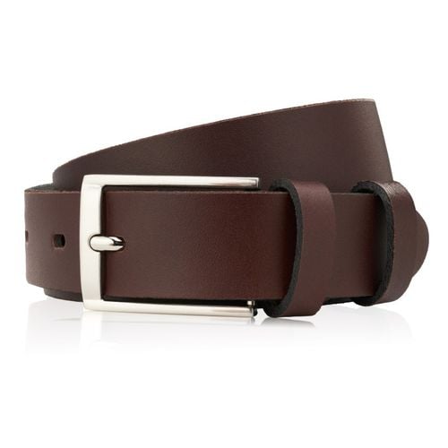 pasek męski skórzany brązowy 130 cm ze srebrną klamrą paolo peruzzi na Arena.pl