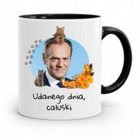 Kubek Czarny Donald Tusk Po Platforma Prezent Z Nadrukiem Ze Zdjęciem