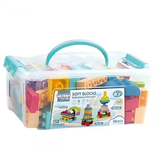 WOOPIE Klocki Soft Blocks Zestaw 99 Elementów w Pudełku na Arena.pl