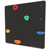 ścianka wspinaczkowa kwadrat 1 czarny - chwyty kolorowe