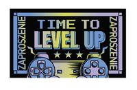 Zaproszenia urodzinowe Gamer Level Up, 10 szt.