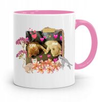 Kubek Różowy Na Walentynki You&Me Z Nadrukiem Ze Zdjęciem