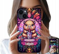 ETUI DO IPHONE 14 PLUS - SŁODKA KAPIBARA Z SZEJKIEM, SUPER WZORY