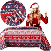 NARZUTA ŚWIĄTECZNA 200x220 PLED KAPA KOC ŚWIĄTECZNY ŚWIĘTA BOŻE NARODZENIE