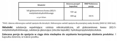 Aliness Methylo Folian kwas foliowy CIĄŻA dziecko na Arena.pl