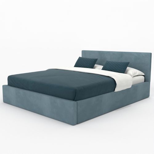 ŁÓŻKO TAPICEROWANE DO SYPIALNI 160x200 ŁÓŻKO PODWÓJNE Z POJEMNIKIEM MORSKIE na Arena.pl