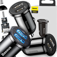BASEUS MOCNA SZYBKA ŁADOWARKA SAMOCHODOWA DO TELEFONU 2x USB 4.8A