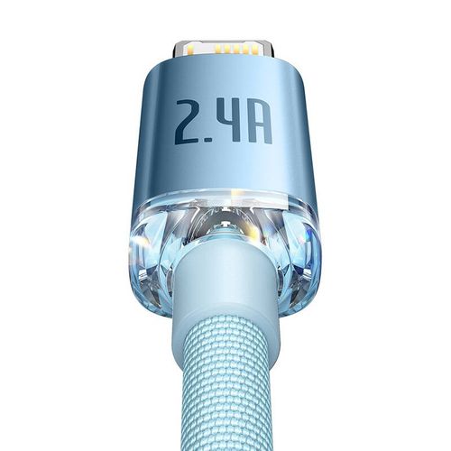kabel usb do ip baseus crystal shine, 2.4a, 1.2m (niebieski) na Arena.pl