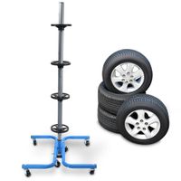 19498 Stbilny i wytrzymały stojak na felgi obciążenie do 150kg Mobilny