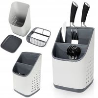 Pojemnik OCIEKACZ stojak organizer kuchenny na sztućce noże przybory biały