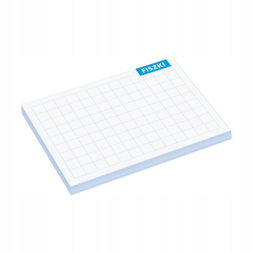 Czyste FISZKI IN BLANCO 1000 sztuk – białe kartoniki w kratkę na Arena.pl