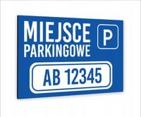 Tabliczka znak informacyjny nadruk uv DIBOND 20x15 MIEJSCE PARKINGOWE