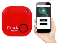 iTrack Motion lokalizator kluczy alarm ruchu Bluetooth GPS czerwony