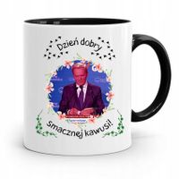 Kubek Czarny Donald Tusk Po Platforma Prezent Z Nadrukiem Ze Zdjęciem