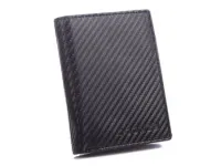 portfel męski skórzany j.jones carbon rfid w kolorze czarnym