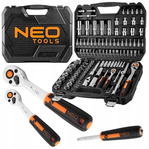 NEO 10-066 ZESTAW KLUCZE NASADOWE NASADKI TORX 1/4" 1/2" walizka 110el na Arena.pl