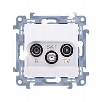 SIMON 10 GNIAZDO ANTENOWE R-TV-SAT KOŃCOWE CASK.01/11 BIAŁY