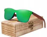 OKULARY DREWNIANE POLARYZACYJNE LUSTRZANKI UV400HD
