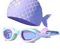 zestaw pływacki dla dzieci okulary i czepek GRATIS Krem z Filtrem UV