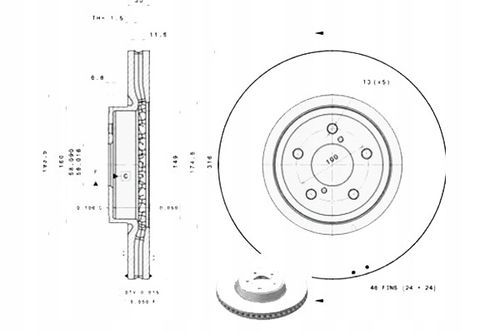 TARCZA HAM PRZOD 316X30 V BREMBO na Arena.pl