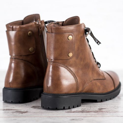 Brązowe Sznurowane Botki r.38 na Arena.pl