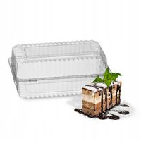 Pojemnik Ciasto Opakowanie Cukiernicze Przezroczysty Komunia Wesele 50szt