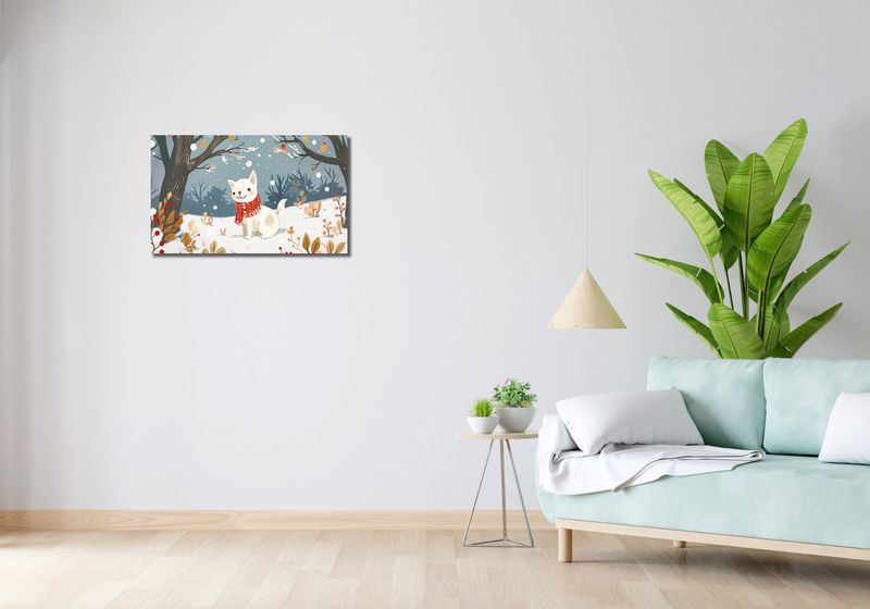 Obraz 70x40cm Śnieżny Kompan zdjęcie 2