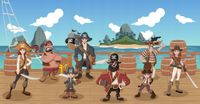 FOTOTAPETA dziecięca PIRACI WYSPA PIRATÓW 360x240